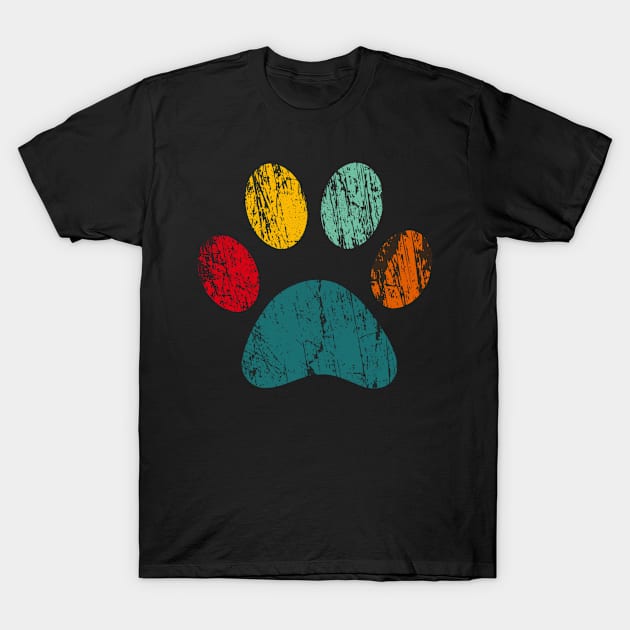 Distressed Paw Print | Dog Print | Puppy Print T-Shirt by Funkrafstik